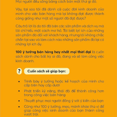 100 Ý Tưởng Bán Hàng Hay Nhất Mọi Thời Đại - Ken Langdon - Nhóm BKD 47 dịch - Tái bản - (bìa mềm)