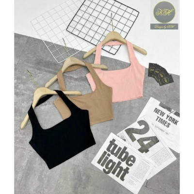 ÁO THUN HỞ VAI,HỞ LƯNG CỔ YẾM ĐẸP ÁO CROPTOP CỔ YẾM