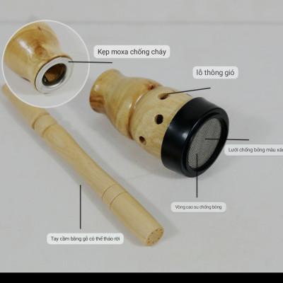 Ống Xông Hơ Ngải Cứu Gỗ.Dụng Cụ Diện Chẩn ( Massage Cổ Vai Gáy, thắt lưng giảm đau, búa gỗ Hơ Ngải Cứu bài trừ hàn