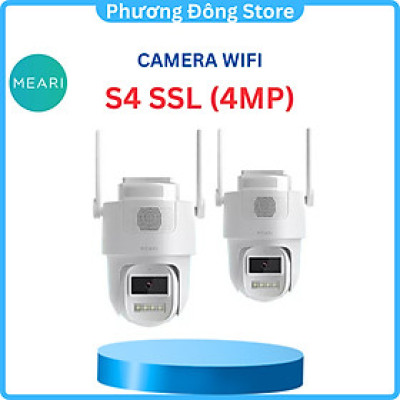 Camera IP WIFI Không Dây Meari S4 SSL (4MP), Đàm thoại 2 chiều, phát hiện chuyển động, hồng ngoại 30m - Hàng chính hãng