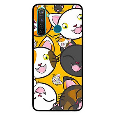 Ốp Lưng in cho Realme 5 Mẫu Cặp Mèo Đáng Yêu - Hàng Chính Hãng