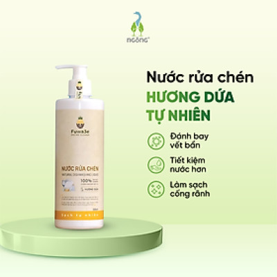 Nước Rửa Chén Fuwa3e Hương Dứa Làm Sạch Dầu Mỡ An Toàn Cho Gia Đình Chai 500ml