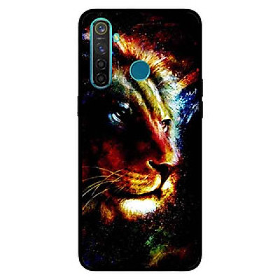 Ốp Lưng in cho Realme 5 Mẫu Sư Tử Nhiều Màu - Hàng Chính Hãng