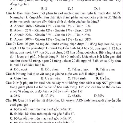 SÁCH CÔNG PHÁ ĐỀ THI TRUNG HỌC PHỔ THÔNG QUỐC GIA SINH HỌC_KV