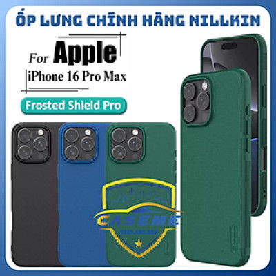 Ốp Lưng Dành Cho iPhone 16 Pro Max Nillkin Dạng Sần Viền Silicon - Hàng Chính Hãng