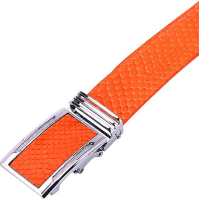 Thắt Lưng Nam Da Trăn Bản Lớn Huy Hoàng HT4357 - Cam