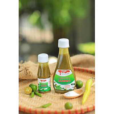 Nước chấm Xanh Fosa, muối ớt tắc tươi ngon cho hải sản và BQQ, chay mặn đều dùng được