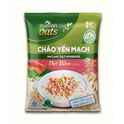Cháo yến mạch thịt bầm 40g Xuân An ( Mua 10 tặng 1 gói cháo gà 40g)