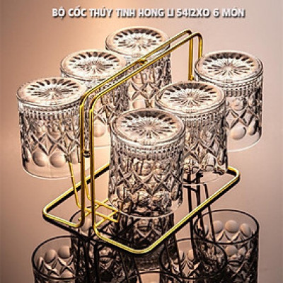 -Bộ cốc/ Ly thuy tinh dung tích 300ML thiết kế sang trọng, hiện dại, thủy tinh cao cấp độ bền