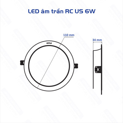 Bộ Đèn LED OPPLE Âm Trần US - Tiết Kiệm Năng Lượng, Ánh Sáng Dễ Chịu
