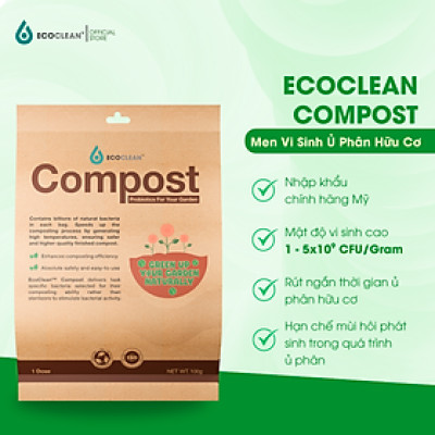 EcoClean COMPOST - MEN VI SINH Ủ PHÂN COMPOST