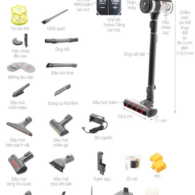BÔNG LAU THAY THẾ CHO MÁY HÚT BỤI CẦM TAY LG A9 – HÀNG CHÍNH HÃNG