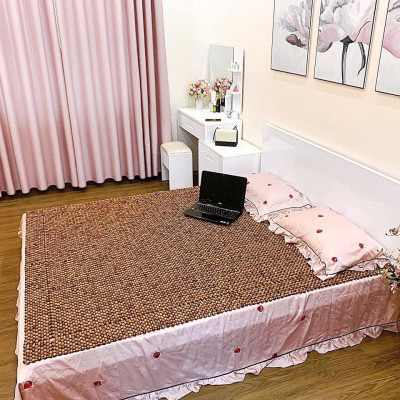 Chiếu Hạt Gỗ Hương Cao Cấp - Kích Thước 1,2mx1,9m hạt 1.6cm ( video , hình thật )