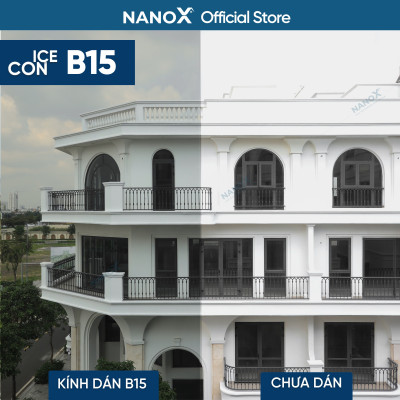 Phim cách nhiệt kính nhà NanoX B15 chống nắng nóng & chống UV màu tối
