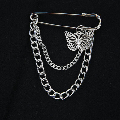 Cài áo kim băng xích titan thép cánh bướm cá tính thanh lịch