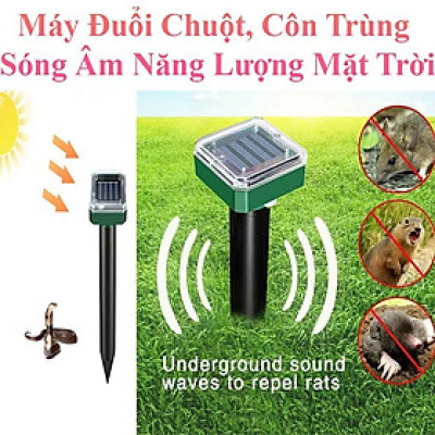 Máy Đuổi Chuột , Rắn, Chim Ngoài Trời – Sóng Siêu Âm An Toàn, Năng Lượng Mặt Trời
