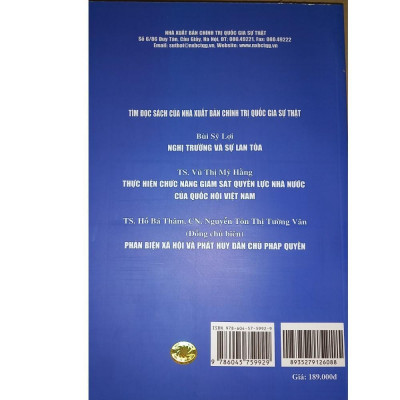Sách - Nâng Cao Hiệu Quả Giám Sát Của Cơ Quan Dân Cử Đối Với Việc Thực Thi Chính Sách, Pháp Luật Về An Sinh Xã Hội ở Việt Nam - NXB Chính Trị Quốc Gia