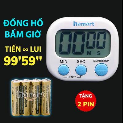 Đồng Hồ Bấm Giờ Đếm Ngược Pomodoro 99 Phút Hẹn Giờ Nấu Ăn Học Tập Hút Nam Châm 4 Màu TẶNG 2 PIN