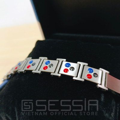 Vòng Đeo Tay Titanium Classic Art (Màu Bạc - Silver) - PROJECT V - Hiện Đại và Sức Khỏe - Hàng Chính Hãng