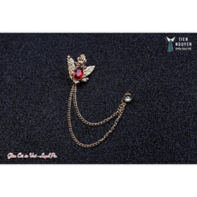 Ghim cài áo đính đá cao cấp - Ghim đại bàng đỏ