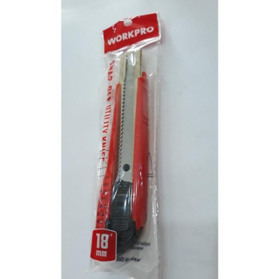 Dao rọc giấy bằng nhựa, chiều rộng lưỡi dao 18mm Workpro WP212013