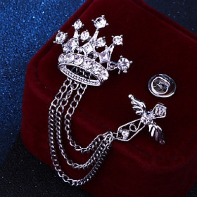 Ghim cài áo vest mẫu mới rồng ngậm hạt - cài áo véc