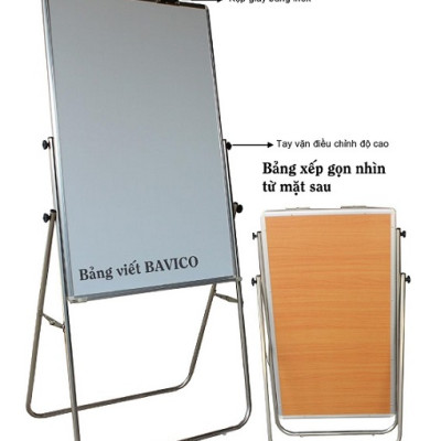 BẢNG FLIPCHART VIẾT BÚT LÔNG TỪ LAMINATE CHÂN INOX KT 60x100cm