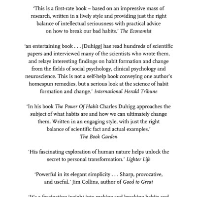 The Power of Habit : Why We Do What We Do and How to Change