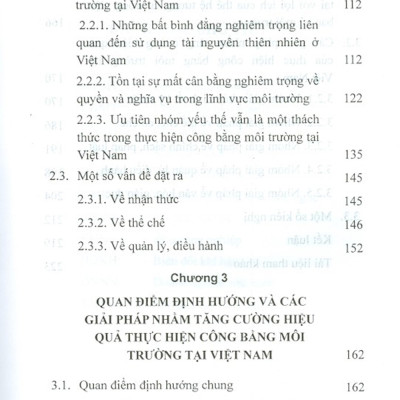 Thực Hiện Công Bằng Môi Trường Tại Việt Nam Hiện Nay - Một Số Vấn Đề Lý Luận Và Thực Tiễn (Sách Chuyên Khảo)