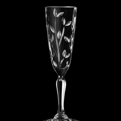 Ly Rượu Vang Thuỷ Tinh Pha Lê Ý RCR - Laurus Flute 160ml