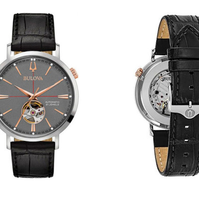 Đồng Hồ Nam Bulova Dây Da 98A187 - Mặt Xám