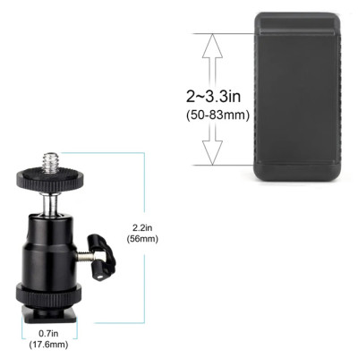 Bộ phụ kiện gắn máy quay hành động gopro lắp máy ảnh, gimbal, tay quay phim Puluz PU3006, hàng chính hãng