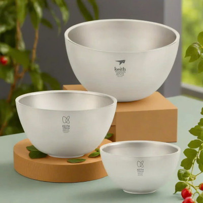 Tô chén ăn cách nhiệt 2 lớp Titanium Keith Ti5354 - 550ml