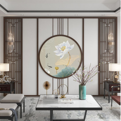 Bình phong gỗ khung tranh cắt CNC cho phòng khách, nhà bếp, nhà hàng, spa CNC05 - Nội thất lắp ráp Viendong Adv