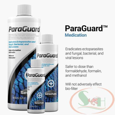 Dung dịch diệt nấm khuẩn Seachem ParaGuard ức chế xử lý ký sinh trùng bể cá tép cảnh