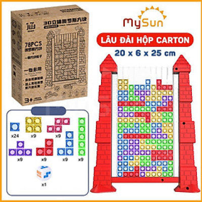 Bộ đồ trò chơi xếp hình TETRIS khối 3D ma thuật thông minh cho bé lắp ghép lâu đài vũ trụ