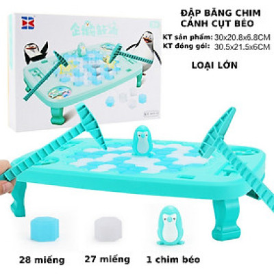 [Có sẵn] Trò Chơi Đập Băng Bẫy Chim Cánh Cụt, Bộ Đồ Chơi Đập Khối Đá Cứu Chim Cánh Cụt