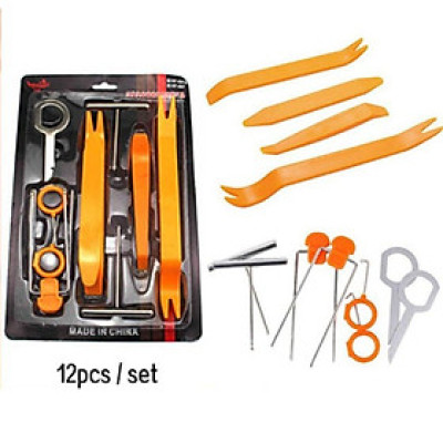 Bộ dụng cụ tháo nội thất ô tô 12 món - Tặng 1 bộ dán gương hậu