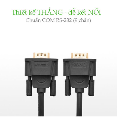 Dây nối dài COM RS-232 đực sang cái UGREEN DB101 - Hàng Chính Hãng