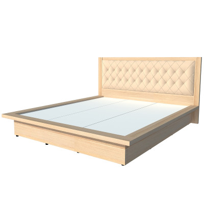 Giường ngủ cao cấp Tundo màu vàng kem 140cm x 200cm