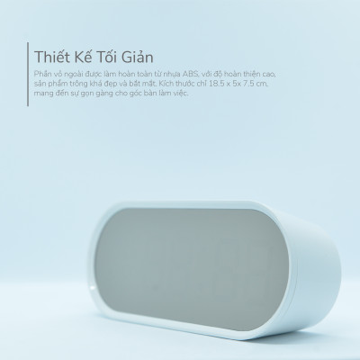 Đồng Hồ Để Bàn Thông Minh ARIZE Bandiz Mirror Digital Desk Clock - Hàng Chính Hãng