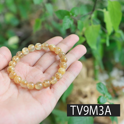 Vòng thạch anh tóc vàng by Anqlo Lusso 9mm-3A