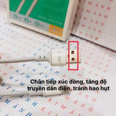 Dây sạc LI-TOP LX72 Công suất 100W chân Micro, Kim Ánh cho dùng thử 30 ngày, Kim Ánh bảo hành hàng chính hãng 12 tháng