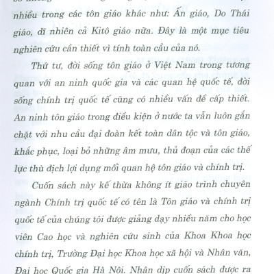 Tôn Giáo Và Chính Trị Tiếp Cận Quốc Tế Và Việt Nam