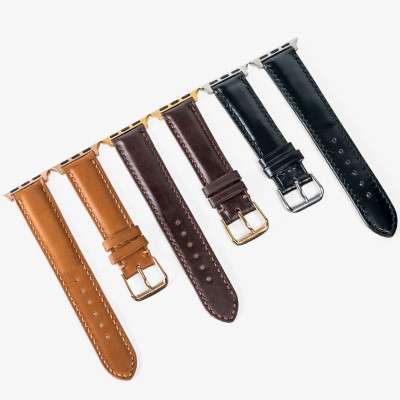 Dây đồng hồ dành cho AW Da bò thật khâu tay thủ công cao cấp  D106