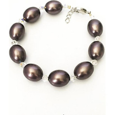 Vòng tay đá vỏ ốc oval 12mm LTDabien12-4