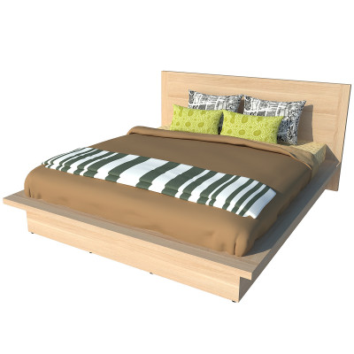 Giường ngủ cao cấp Tundo màu vàng sồi 140cm x 200cm