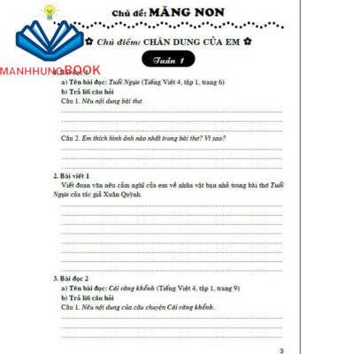 sách - "Vở bài tập cuối tuần tiếng Việt lớp 4 (bám sát SGK Cánh Diều) "