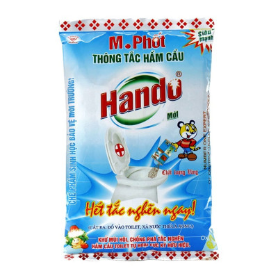 Combo 2 gói bột thông tắc bồn cầu bể phốt Hando 300Gr 