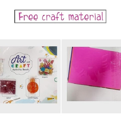 Art and Craft Activity Book C for 3-4 Year old kids with free craft material